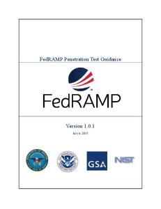 FedRAMP Penetration Test Guidance Version 1.0.1