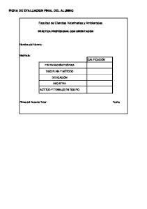 FICHA DE EVALUACION FINAL DEL ALUMNO Facultad de Ciencias ...