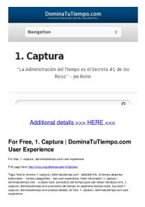 For Free, 1. Captura | DominaTuTiempo.com User Experience