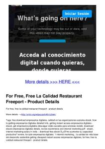 For Free, Free La Calidad Restaurant Freeport ...