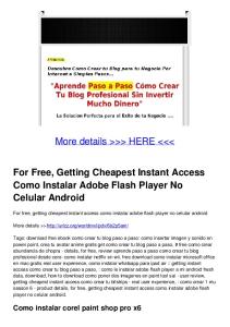 For Free, Getting Cheapest Instant Access Como