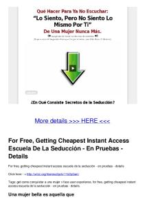 For Free, Getting Cheapest Instant Access Escuela