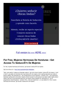 For Free, Mujeres Hermosas De Honduras : Get