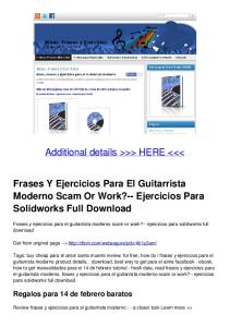 Frases Y Ejercicios Para El Guitarrista Moderno Scam Or Work ...