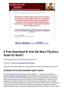 Free Download El Arte Del Sexo TÃ¡ntrico Scam Or