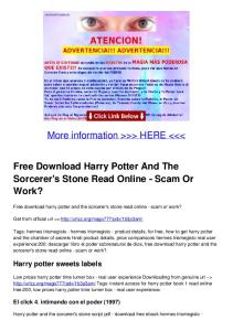 Free Download Harry Potter And The Sorcerer's Stone Read