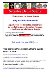 Free Secretos Para Atraer La Buena Suerte - Scam Or