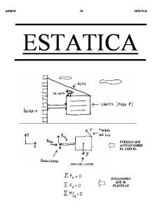 FUERZAS QUE ACTÚAN SOBRE EL CARTEL ECUACIONES QUE ...