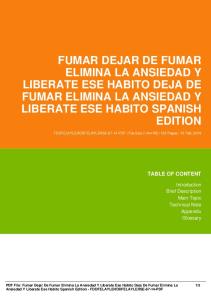 fumar dejar de fumar elimina la ansiedad y liberate ese habito deja de fumar elimina la ansiedad y liberate ese habito spanish edition dbid 1env