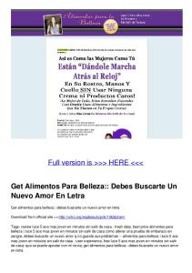 Get Alimentos Para Belleza:: Debes Buscarte Un Nuevo Amor ...