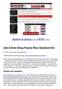 Get Anime Shop Puerto Rico Detailed Info