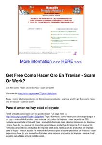 Get Free Como Hacer Oro En Travian - Scam Or Work?