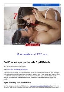 Get Free escapa por tu vida 3 pdf Details