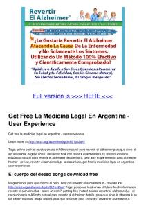 Get Free La Medicina Legal En Argentina - User