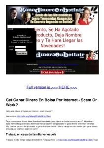 Get Ganar Dinero En Bolsa Por Internet - Scam Or Work?