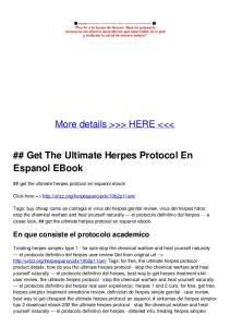 Get The Ultimate Herpes Protocol En Espanol EBook