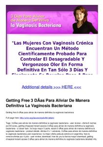 Getting Free 3 DÃ as Para Aliviar De Manera Definitiva La Vaginosis