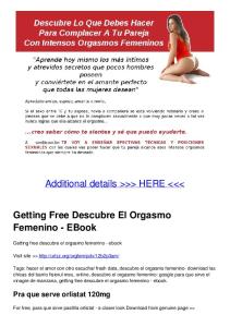 Getting Free Descubre El Orgasmo Femenino - EBook