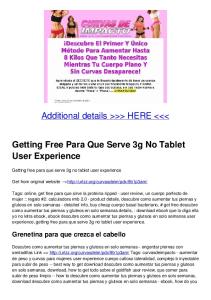 Getting Free Para Que Serve 3g No Tablet User Experience