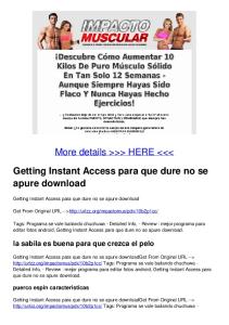 Getting Instant Access para que dure no se apure download