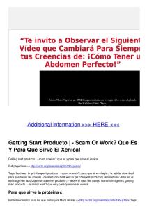 Getting Start Producto | - Scam Or Work? Que Es Y