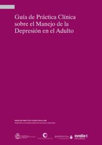 GPC sobre el Manejo de la Depresión en el Adulto - GuíaSalud