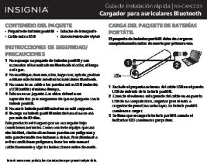 Guía de instalación rápida | NS-CAHCC03 Cargador para auriculares ...