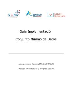 Guía Implementación Conjunto Mínimo de Datos - CENS