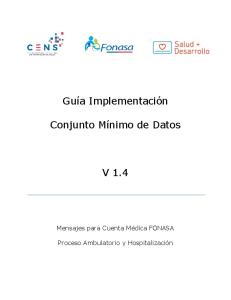 Guía Implementación Conjunto Mínimo de Datos V 1.4 - CENS