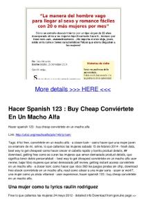 Hacer Spanish 123 : Buy Cheap Conviértete