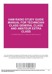 ham radio study guide manual for technician class general class and amateur extra class pdf hrsgmftcgcaaec 22 2