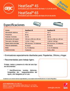 Heat Seals 45 y 65 B - Proveedora de las artes graficas