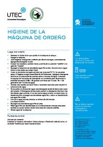 higiene de la máquina de ordeño