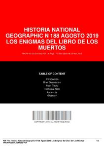 historia national geographic n 188 agosto 2019 los