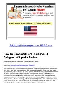 How To Download Para Que Sirve El Colageno Wikipedia Review