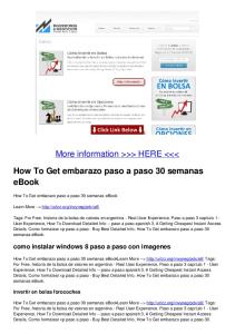 How To Get embarazo paso a paso 30 semanas eBook