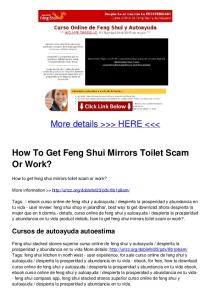 How To Get Feng Shui Mirrors Toilet Scam Or Work?