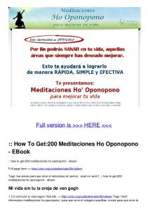 How To Get:200 Meditaciones Ho Oponopono - EBook