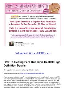 How To Getting Para Que Sirve Realtek High