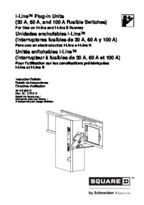 I-Line™ Plug-In Units (30 A, 60 A, and 100 A Fusible