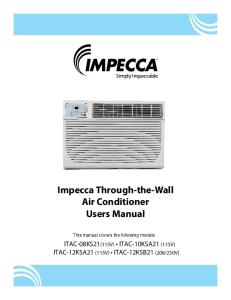 Impecca Through-the-Wall Air Conditioner Users ... - The Home Depot