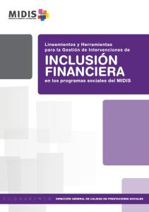 Inclusión Financiera - Midis