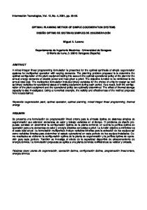 Información Tecnológica, Vol. 12, No. 4, 2001, pp. 53-58. OPTIMAL ...