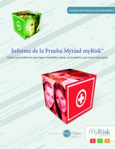 Informe de la Prueba Myriad myRisk™