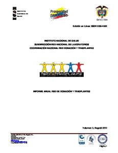 Informe_Red donacion y trasplantes Vol2_2012[1] - Instituto Nacional ...