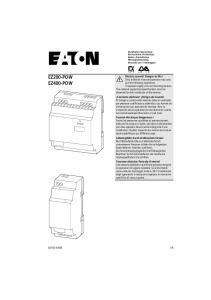 Installation Instructions for EZ200-POW, EZ400-POW