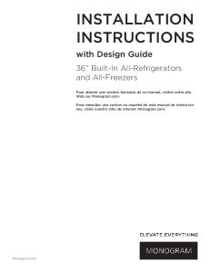installation instructions - GE Kitchen Appliances