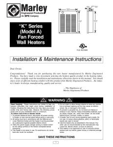Installation & Maintenance Instructions - Ross & Pethtel, Inc.
