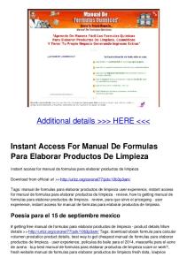 Instant Access For Manual De Formulas Para Elaborar Productos ...