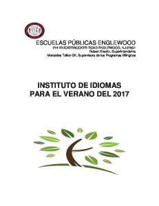 instituto de idiomas para el verano del 2017 - DOCUMENTOP.COM